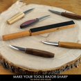 thumbnail image 2 of Leather Strop Block for Knife Sharpening with Polishing Compound - Sharpening Knife Strop - Stropping Kit LS8 & Honing Compound for Knives, 2 of 7