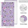 thumbnail image 2 of SKYSONIC 2 Pack Cute Panda Head Hand Towels, Ultra Soft and Absorbent, Colorful Trendy Decorative Fingertip Towel for Home, Bathroom, Kitchen, 28.3"x14.4", 2 of 5