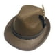 thumbnail image 1 of Sombrero de vaquero para mujer y hombre, elegante y cómodo sombrero de jazz para acampar, cosplay y viajes. Marrón, 1 of 9