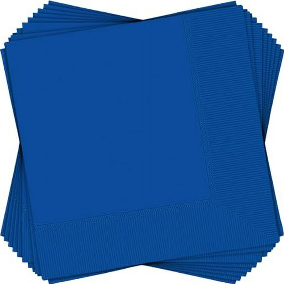 Bold & Beautiful Bright Royal Blue 2-Ply Luncheon Napkins - 6.5"x6.5" (Pack of 40) - Eco-Friendly Material
