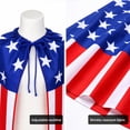 12 Pcs American Flag Costume Set with Patriotic Capes, USA