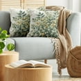 thumbnail image 5 of Ambesonne Eucalyptus Leaves Throw Pillow Cover 2 Pack, Bold Branches, 20", Laurel Green Eggshell, 5 of 7