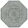 thumbnail image 3 of JONATHAN Y SANTA MONICA 8' Octagon Area Rug, Sinjuri Medallion Textured Weave - Teal Blue/Gray, SMB101C-8TGN, 3 of 4