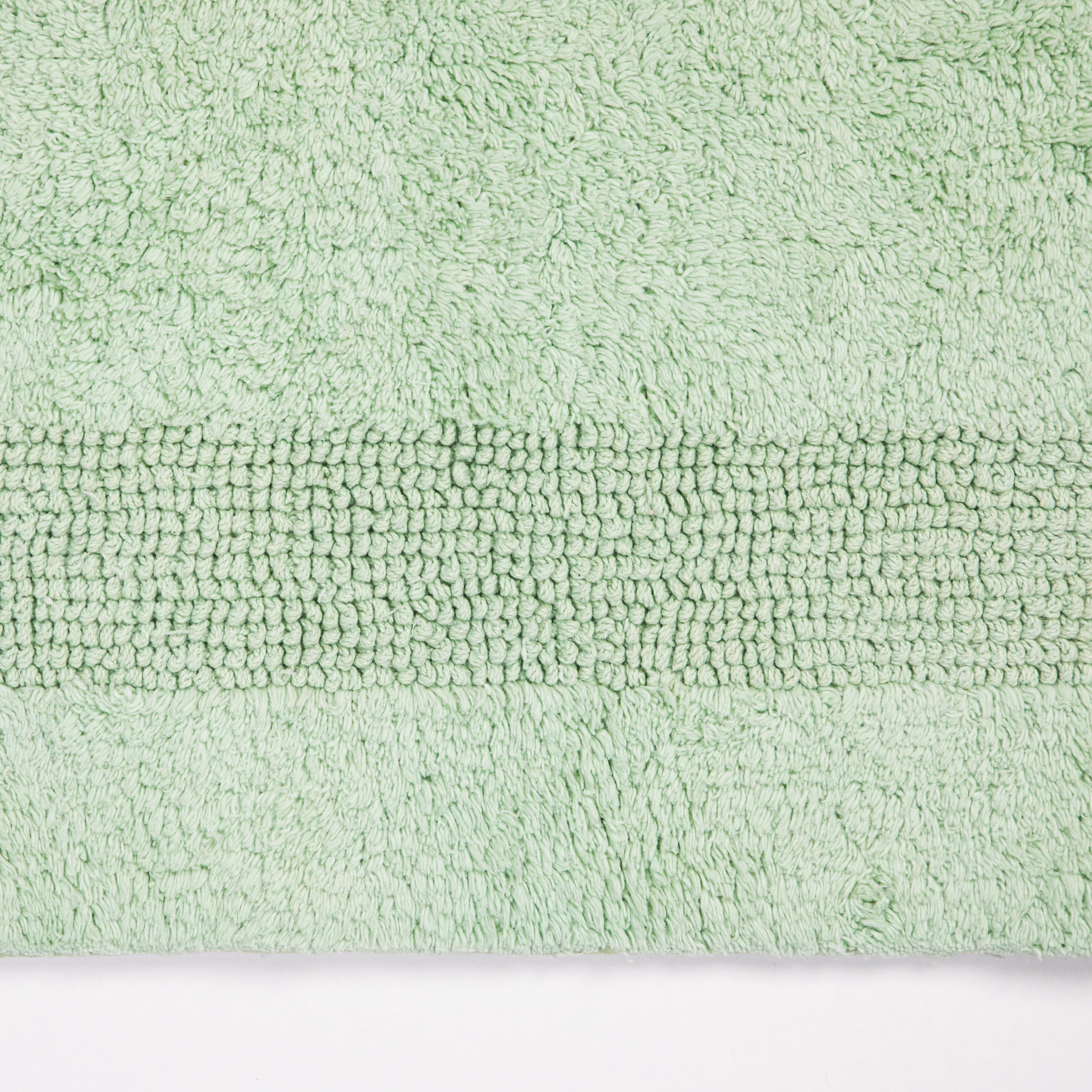 Arkwright Provence Long Bathroom Rug, 20x60 in., Premium Cotton, Light Green