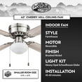 thumbnail image 5 of Open Box Portage Bay Indoor Ceiling Fan with Reversible Motor, 42", Nickel, 5 of 6