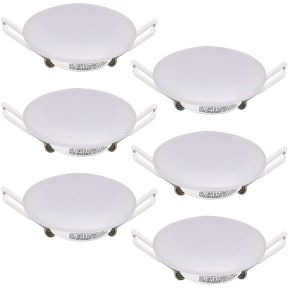Homdec 6Packs 12V RV LED Recessed Downlight, 3Inch RV Interior Light, 3W 210LM 4000K Cool White Light, Dimmable, 12V LED Puck Light for RV, Camper, Caravan, Boat, Motorhome