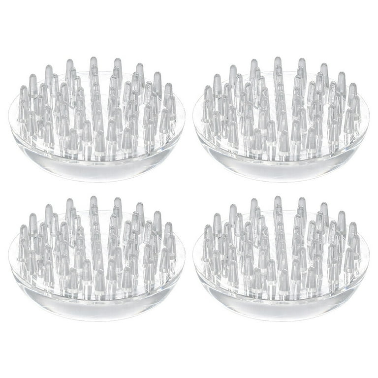 4pcs Carpet Protectors Clear Table Feet Covers Spiked Caster Cups Adhesive