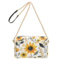 thumbnail image 2 of FORMRS Women Crossbody Purse with Chain Strap Vegan Leather Shoulder Handbag, White Watercolor Sunflowers, 2 of 7