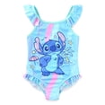 thumbnail image 3 of Disney Lilo & Stitch UPF 50+ One Piece Swimsuit Bathing Suit with Towel (Girls), 2 Piece Set, Sizes 3T-10, 3 of 8