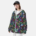 thumbnail image 3 of Daiia Watercolor Floral Paisley UPF 50+ Sun Protection Hoodie Jacket Lightweight Long Sleeve Sun Shirt for Women Men with Pocket Hiking Outdoor-XX-Large, 3 of 7