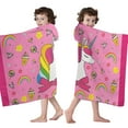 thumbnail image 5 of Kids Bath Towels Cartoon Girls Bath Towels 50" x 30" Bath Towels for Girls Kid Hooded Bath Towel Pink Bath Towels for Kids Unicorn Girls hooded bath towels for kids ages 4-8, 5 of 6