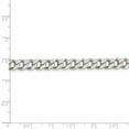 thumbnail image 4 of 925 Sterling Silver 7mm Curb Chain Necklace Pendant Charm Beveled, 4 of 9