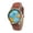 Brown, variant on Men's Denim Fabric Watch with World Travel Map Dial Pattern Casual Quartz Analog for Daily Wear