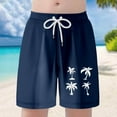 thumbnail image 2 of Gyexs Boys Swim Trunks Size 16-18 Hawaiian Beach Swim Shorts Floral Print Summer Vacation Casual Wear Swimming Suit Bathing Suits Dark Blue, 2 of 7