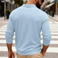thumbnail image 6 of RongHuan Waffle Shirts for Men Stylish V Neck Textured Tops Classic Fit Long Sleeve Tshirt Solid Color Shirt, 6 of 8