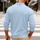 thumbnail image 5 of pstuiky manga larga para hombre, Blusa informal de manga larga con cuello en V y solapa para hombre, de color liso salir tops xl, 5 of 7