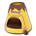 thumbnail image 6 of Touchcat Molten Lava Designer Triangular Cat Pet Kitty Bed House With Toy - One Size - Blue/White, 6 of 6