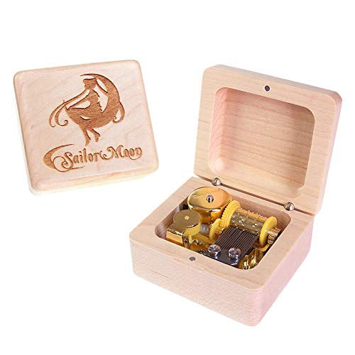 fezlens Wood Music Boxes Sailor Moon Antique Engraved Wooden Musical Box Gift... 