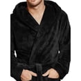thumbnail image 3 of DYMADE Men Hooded Patch Pockets Lengthened Winter Long Sleeve Nightgown Homewear Robe, 3 of 4