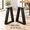 16 '' Trapezoid, variant on 36 Inch Metal Bar Table Heavy Duty Desk Dinning With Adjustment Feet Pads Diyniture Feets Set Of 2 Black