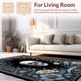 thumbnail image 2 of Ultra Soft Area Rug, Vivid Gothic Botanical Influences, Non Slip, Stain Resistant, Washable Area Rugs for Living Room, Bedroom(Blue, 4X6), 2 of 8