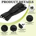 thumbnail image 3 of Leg Gaiters, Snow Gaiters for Hiking Waterproof Snow Boot Guards for Snowshoeing Hiking, 18" & Black, 3 of 7