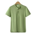 thumbnail image 3 of Polo Shirts for Men Rayon Long Sleeve Shirt Men Lady Exercise Workout Tops Mens Athletic Shirt Pack Long Sleeve Shirts for Pack Short Casual Undershirt Thermal Undershirt Athletic Green XL, 3 of 3