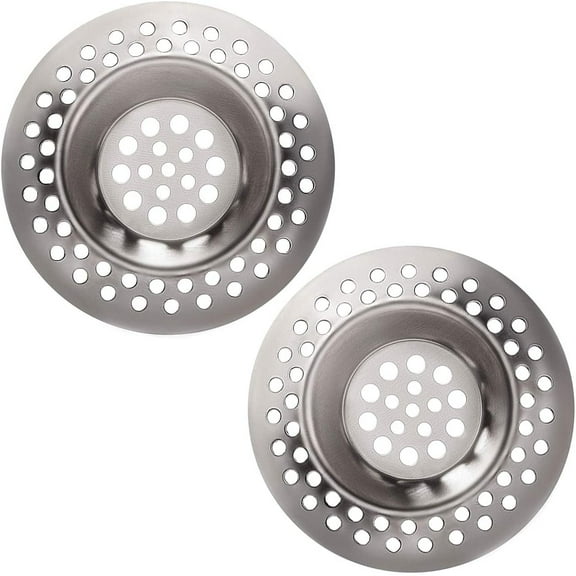 3 Inch Diameter Rim Heavy Duty Stainless Steel Kitchen Sink Basket Strainer(Pack of 2)
