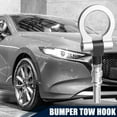 thumbnail image 2 of Unique Bargains Silver Tone Aluminum Alloy Round Front Rear Bumper Trailer Ring Eye Towing Hook Screw for Mazda 3 04-09, 2 of 6