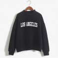 thumbnail image 4 of Bibifish Womens Sweatshirts LA Letter Printed Crewneck Long Sleeve Sweatshirts Spring Fall Casual Loose Fit Cute Pullover Tunic Tops, 4 of 4