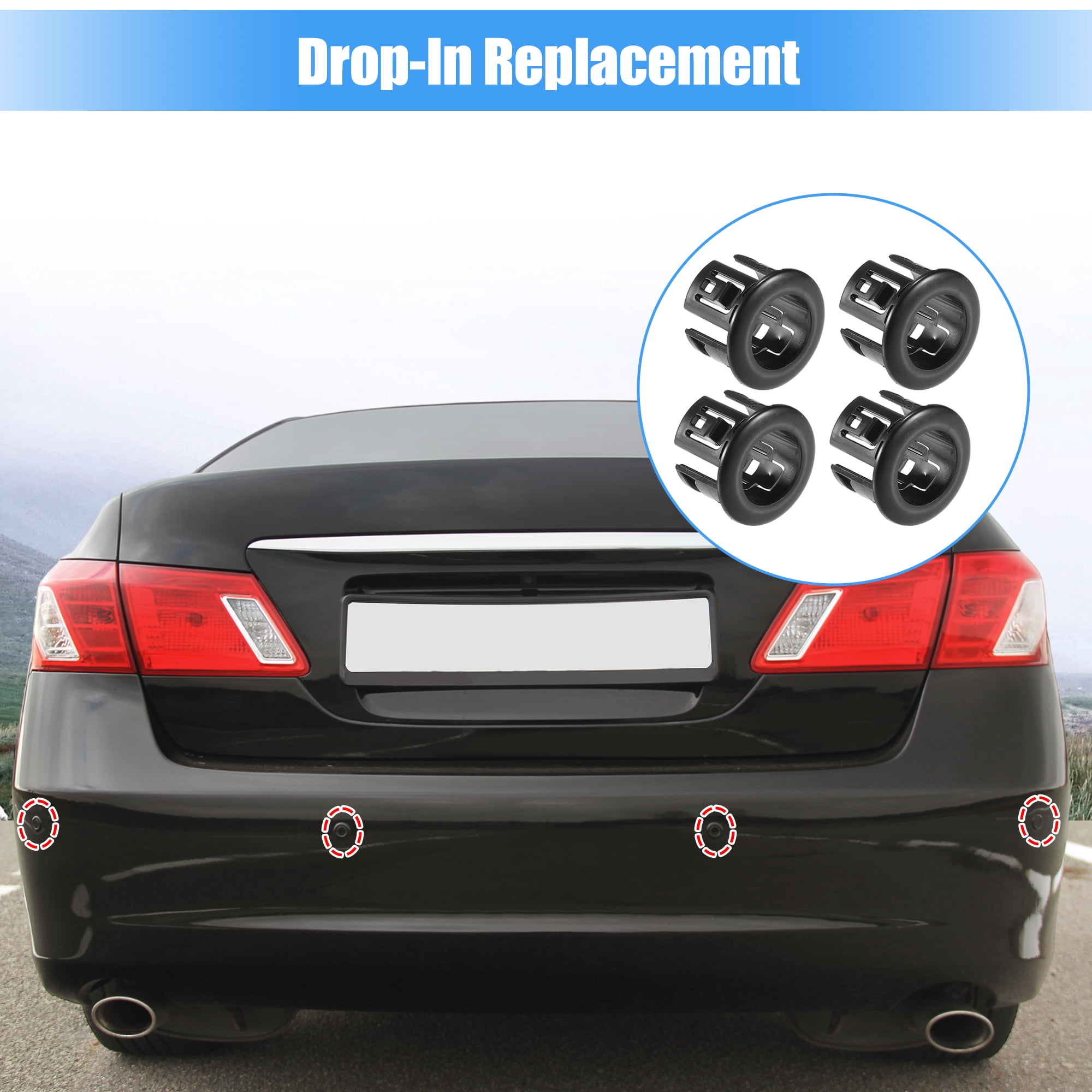 Unique Bargains 4Pcs Rear Bumper Backup Parking Aid Brackets for Lexus ES350 HS250H