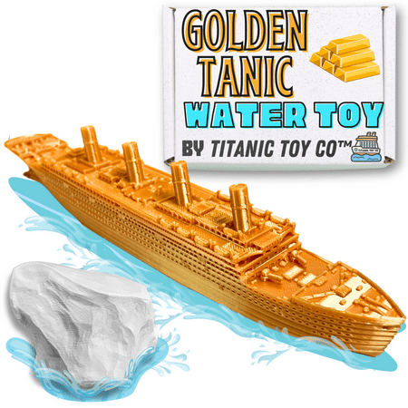GoldenTanic Titanic Bath Boat And Pool Toy By TitanicToyCo, RMS Titanic Toys For Kids, Historically Accurate Titanic Toy, Titanic Ship, Titanic Cake Topper, Titanic Figurine