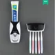 thumbnail image 3 of Dispensador automático de pasta de dientes para montaje en pared, soporte para cepillo de dientes a prueba de polvo, juego de accesorios de baño para montaje en pared, exprimidor, 3 of 5