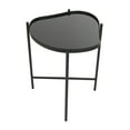 thumbnail image 6 of DecMode 19" x 21" Black Metal Abstract Wavy Accent Table with X-Shaped Base, 1-Piece, 6 of 10