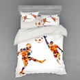 thumbnail image 2 of Ambesonne Abstract Bedding Set 3 Pcs, Colorful Footballers, Twin, Multicolor, 2 of 3