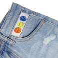 thumbnail image 2 of KIDSCOOL SPACE Big Girls Boys Jeans Shorts,Ripped Frayed Cut Hem Cute Summer Denim Pants,Light Blue,11-12 Years, 2 of 5
