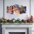 thumbnail image 3 of ZHONGYUTONG 5 Piece Christmas Wall Art Large Snowman Pictures Canvas Prints Winter Snowy Xmas Living Room Home Wall Decor Framed (8x14inx2pcs 8x18inx2pcs 8x22inx1pcs), 3 of 4