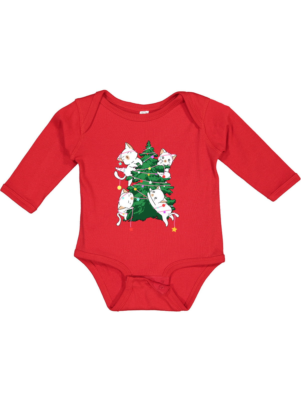 Long Sleeve Cotton Bodysuit for Baby Girls Boys Soft Plaid Christmas Reindeer Crawler