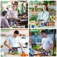 thumbnail image 7 of Watercolor Flowers and Leaf Server Apron with 3 Pockets Waterproof Waitress Waist Short Apron for Man Woman 12 Inches, 7 of 7