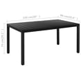 thumbnail image 2 of vidaXL 7 Piece Garden Dining Set Black and Brown, 2 of 8