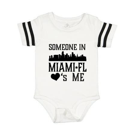 

Inktastic Miami Florida Someone Loves Me Skyline Gift Baby Boy or Baby Girl Bodysuit