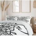 thumbnail image 6 of Ambesonne Black and White Duvet Cover Sets, Word, 2-King, White Black, 6 of 7