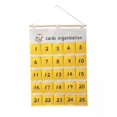 thumbnail image 1 of Gráfico de bolsillo para el aula,Organizador numerado Soporte para calculadoras de teléfonos,Gráfico de bolsillo para el aula Lienzo para montaje en puerta de pared,Organizador para colgar, 1 of 8