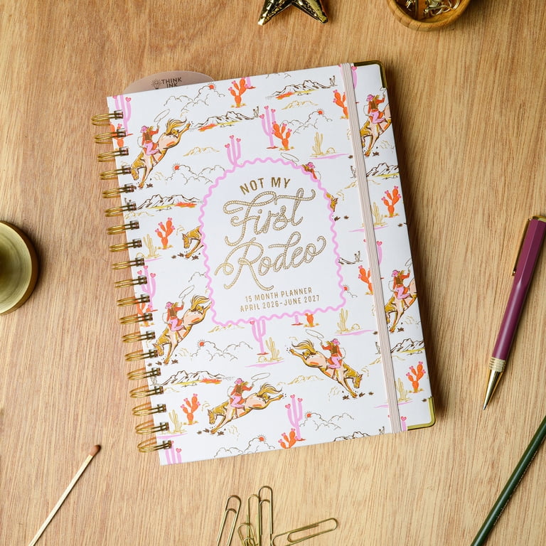Think Ink 15 Month Weekly Twin Wire Planner, 7.5