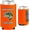Orange, variant on Women Want Me, Fish Fear Me Funny Magnetic Can Coolie (Black)