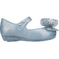 thumbnail image 3 of Mini Melissa Ultragirl Frozen Bow Flats Baby Girls Shoes Size 5, Color: Silver Glitter, 3 of 4