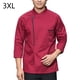 thumbnail image 2 of CHEF Abrigo Unisex-Adulto Permeabilidad de manga larga para adultos Hornear fácilmente uniforme de cocina limpia para el otoño e invierno Restaurante Cake Shop Red 3xl Advancent LF000336-17, 2 of 7