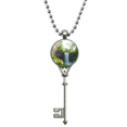 thumbnail image 1 of Cascade Science Nature Forêt Paysage Pendentif Vintage Collier Argent Bijoux Clés, 1 of 3