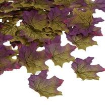 Uxcell Artificial Leaves, Fall Maple Autumn Fake Leaf Decoration, Purple 400 Pcs