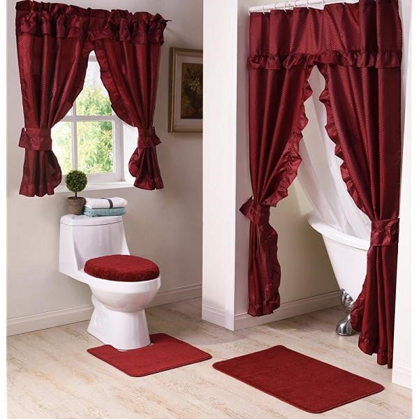 Madison MADSWGWCRU Starlite Deluxe Swag Shower Bathroom Window